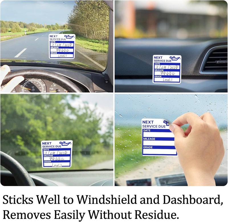 GUEER for Oil Change Stickers 300 Pcs 2”x 2” Service Black Stickers, Next Service Due Reminder Sticker Labels, Easy to Write on, Easy to Peel with No Residue - Image 2